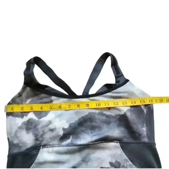 Lululemon Cross My Heart Tank Top White Coal Tinted Canvas Super Women's Medium - Picture 11 of 13